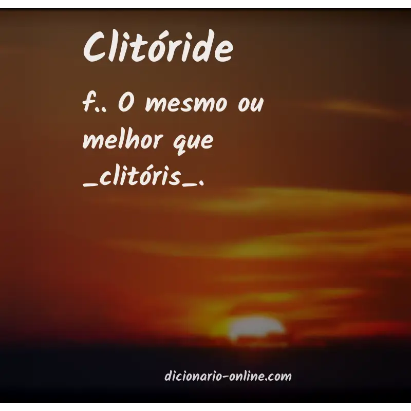 Significado de clitóride
