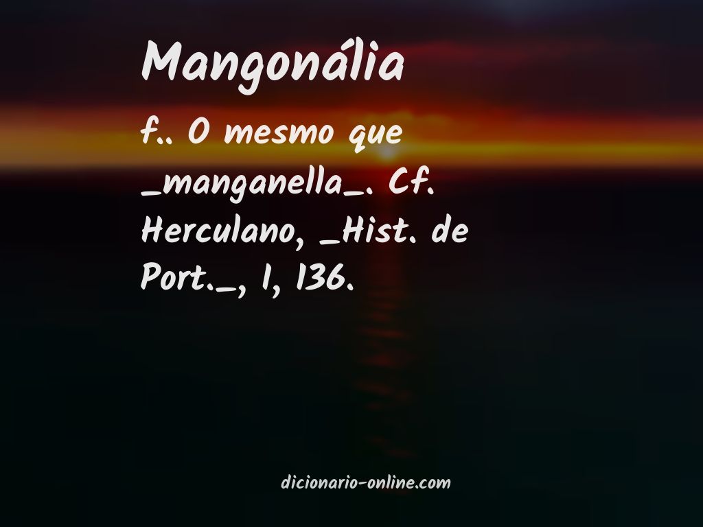 Significado de mangonália