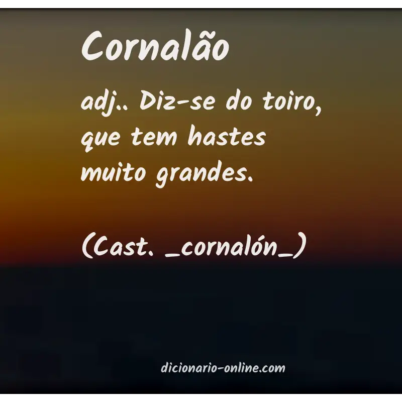 Significado de cornalão
