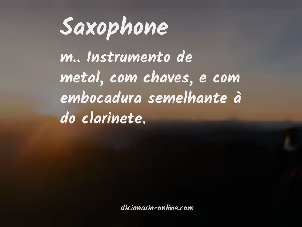 Significado de saxophone