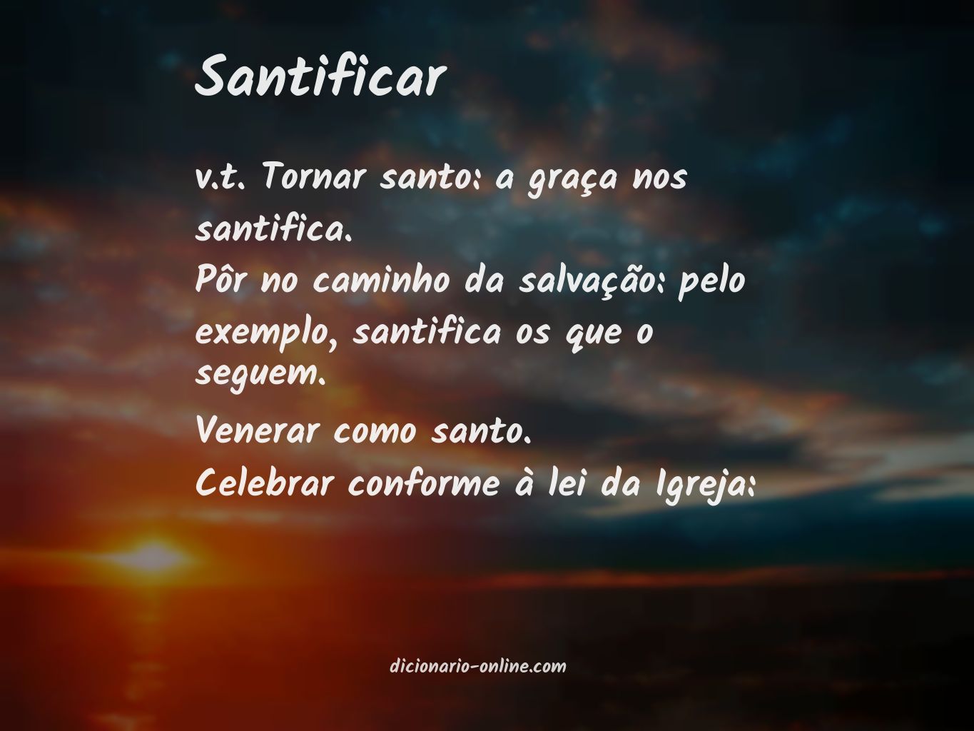 Significado de santificar