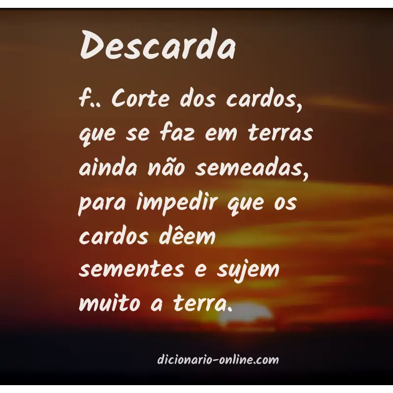 Significado de descarda