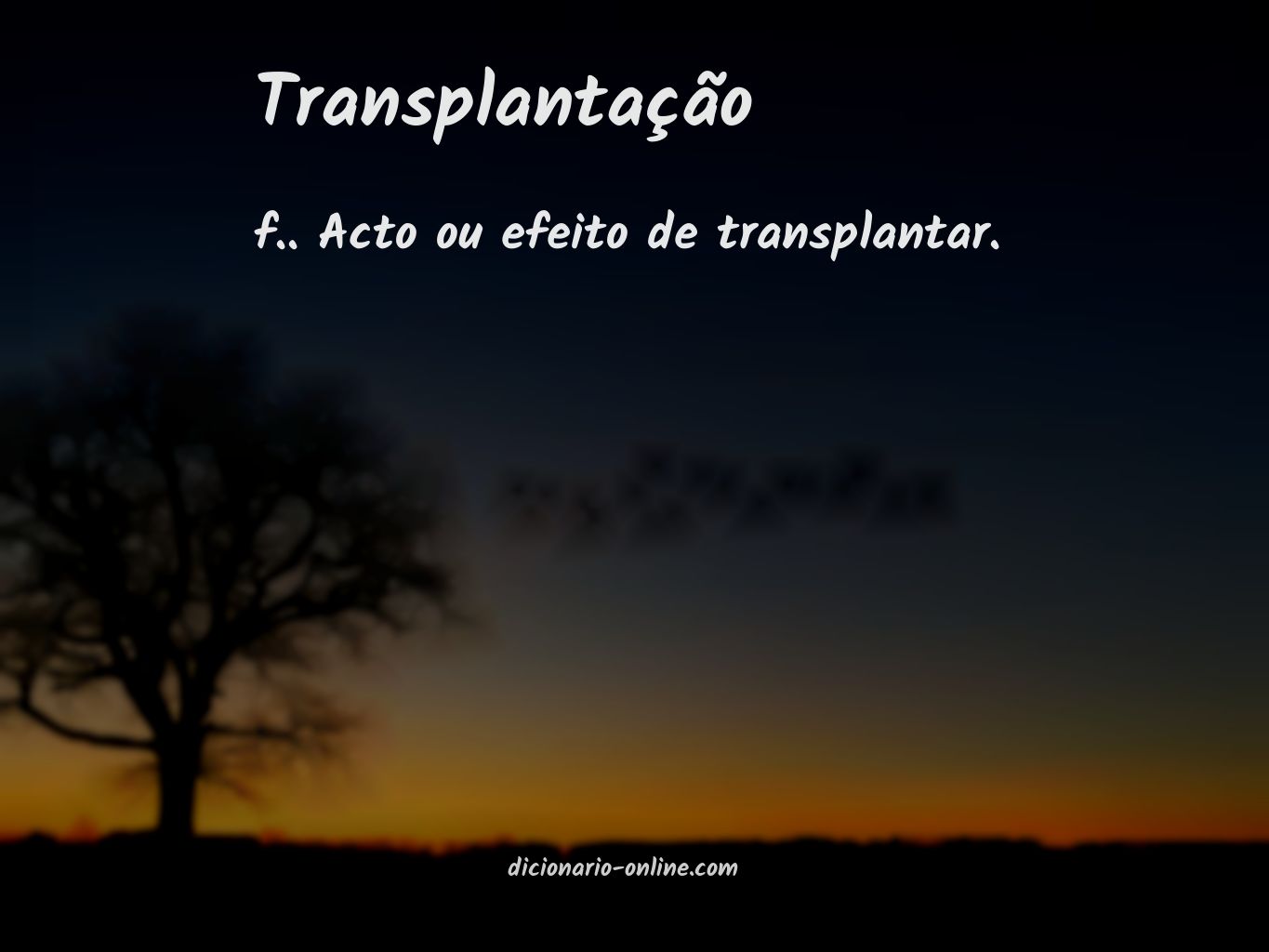 Significado de transplantação