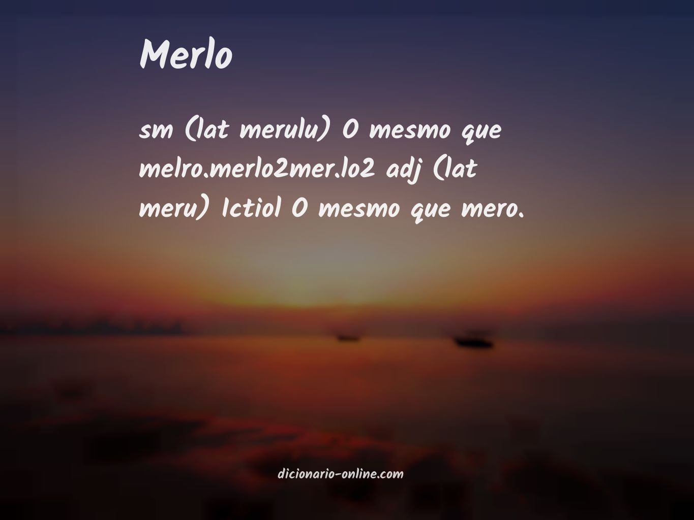 Significado de merlo