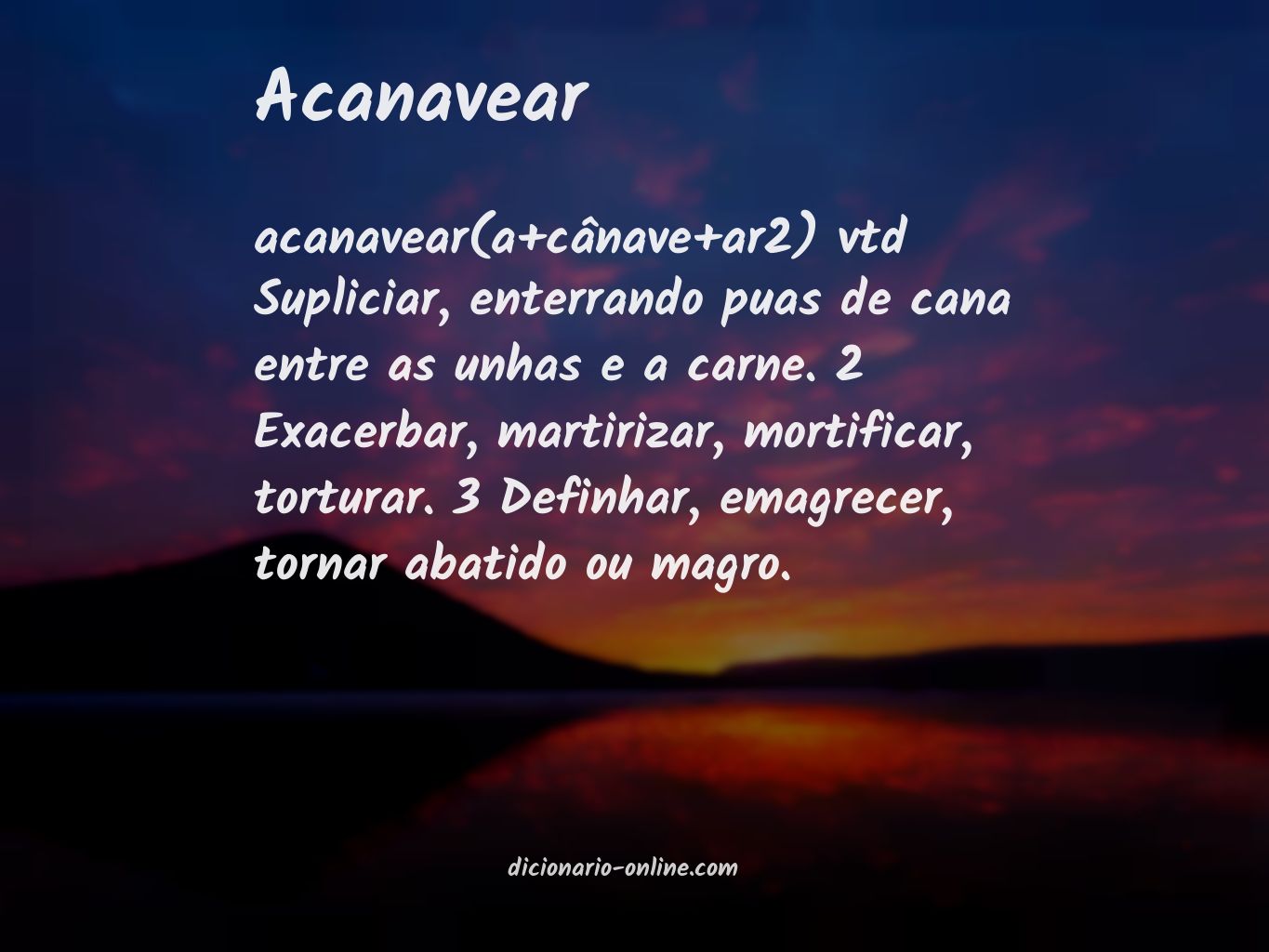 Significado de acanavear