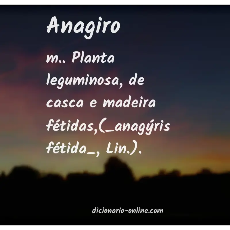 Significado de anagiro