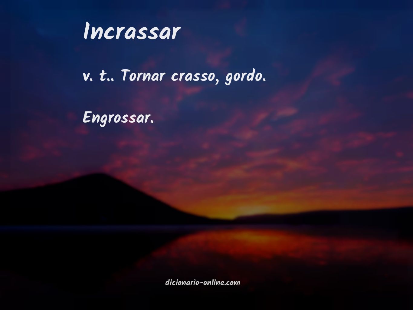 Significado de incrassar