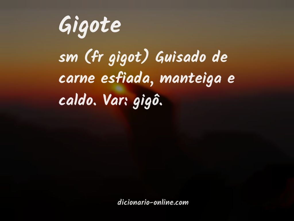 Significado de gigote