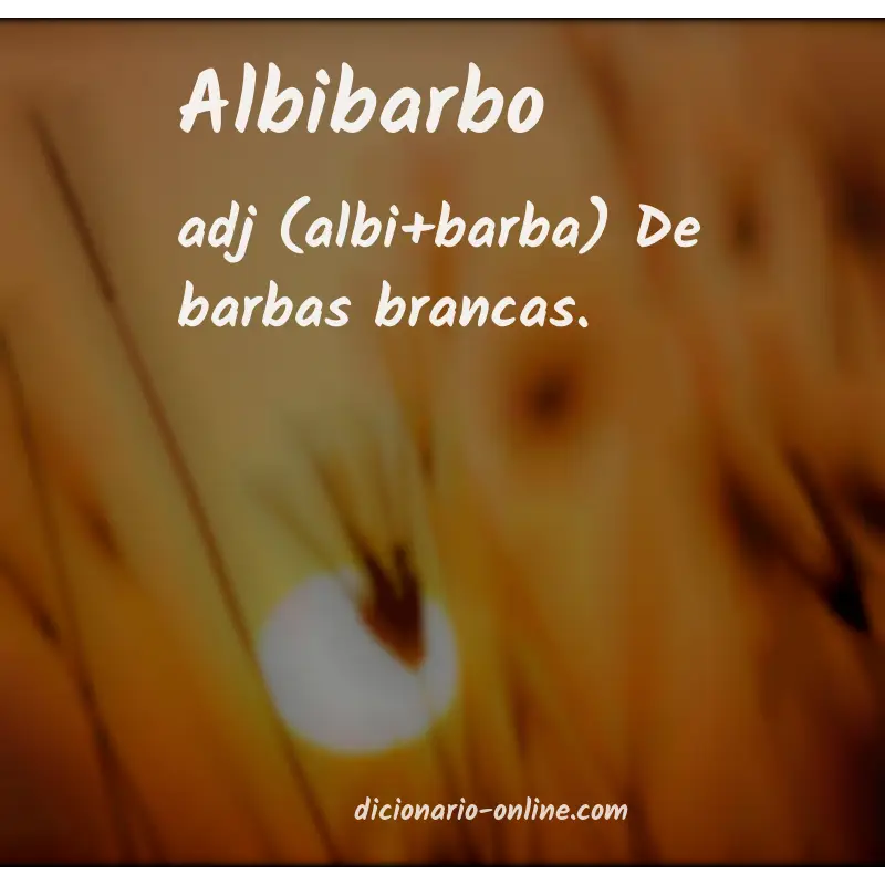 Significado de albibarbo