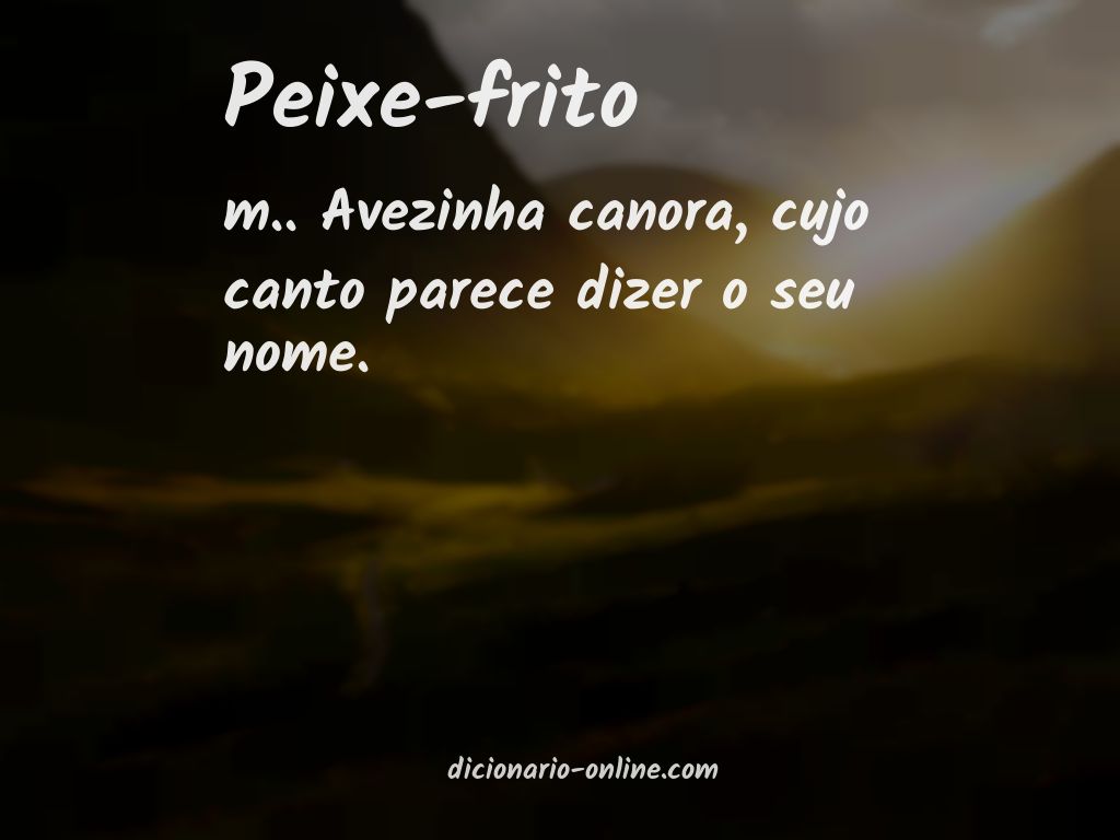 Significado de peixe-frito