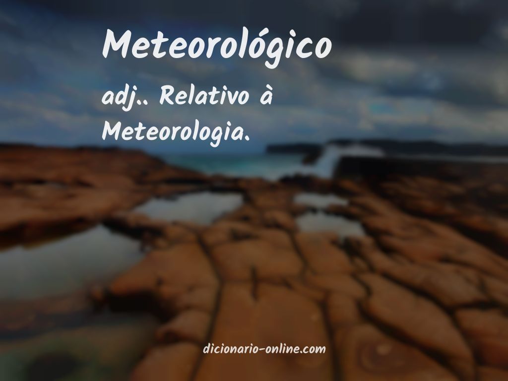 Significado de meteorológico