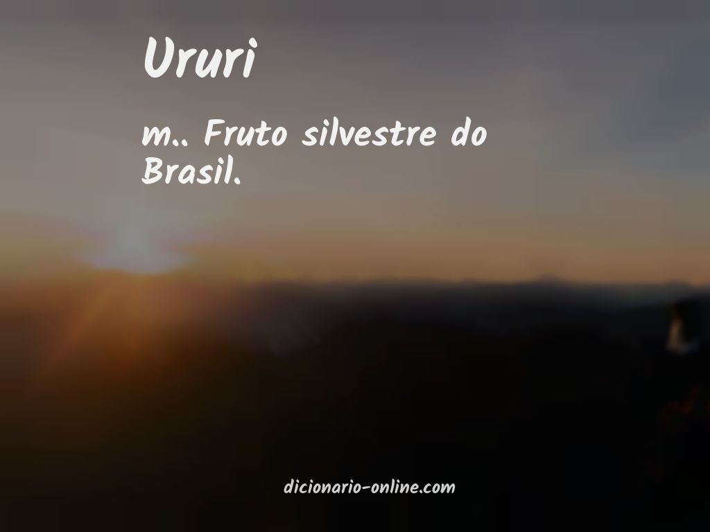 Significado de ururi