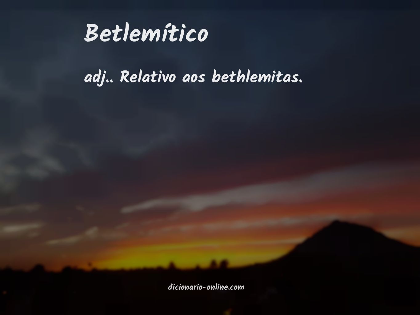 Significado de betlemítico