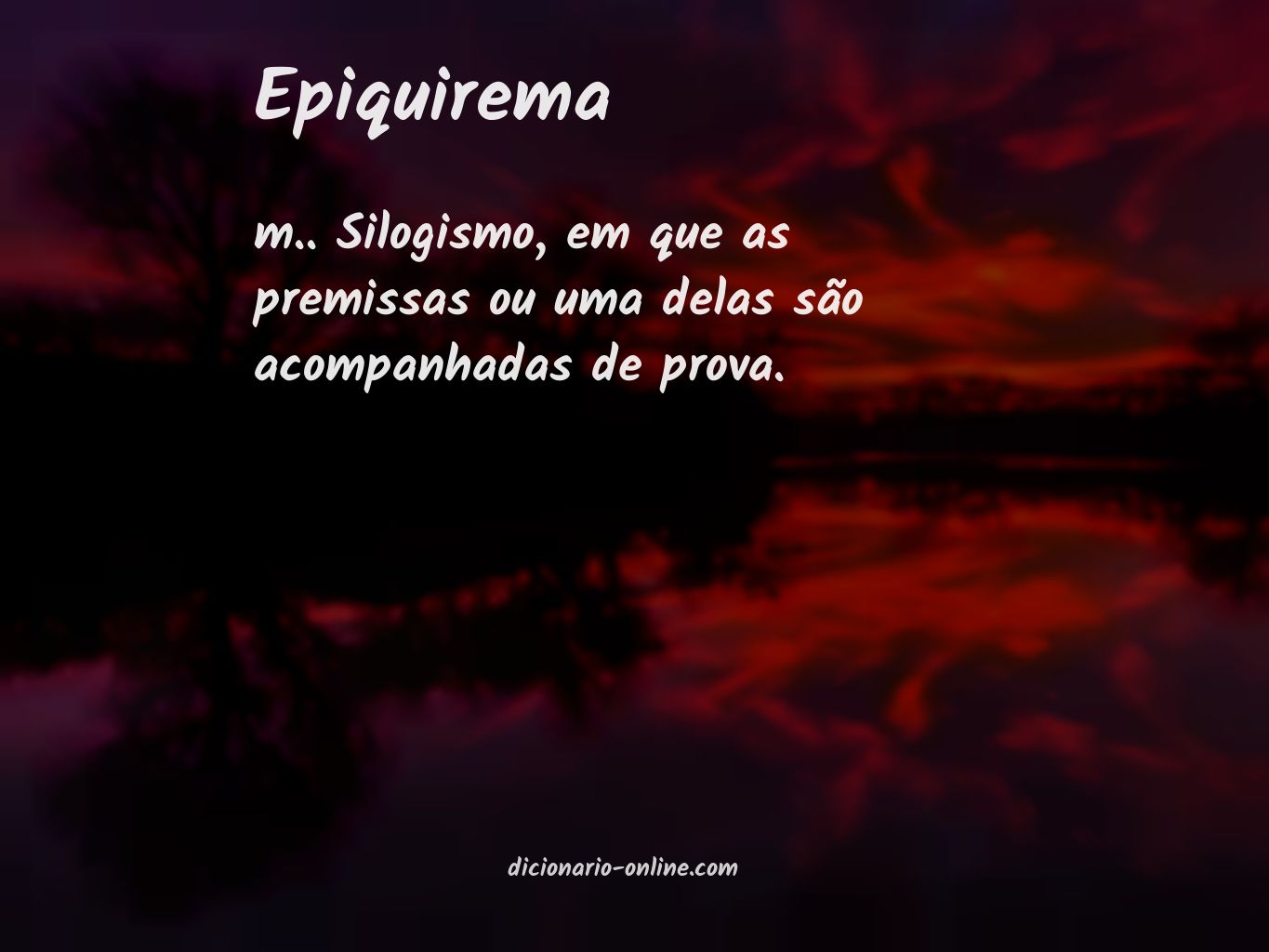 Significado de epiquirema