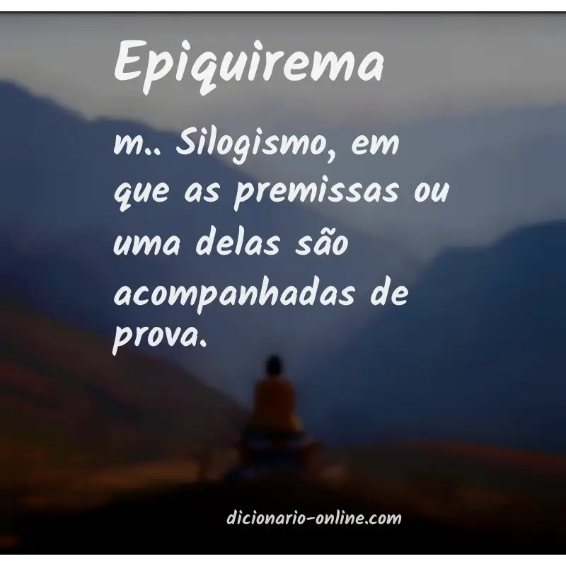 Significado de epiquirema
