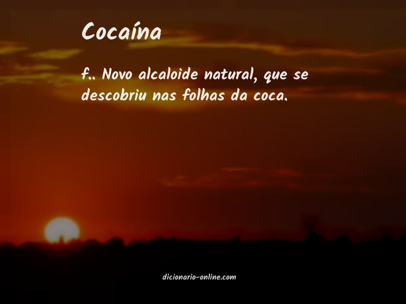 Significado de cocaína