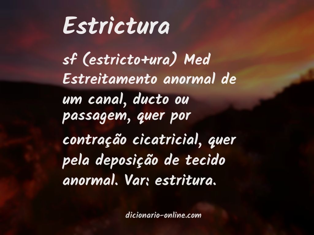 Significado de estrictura