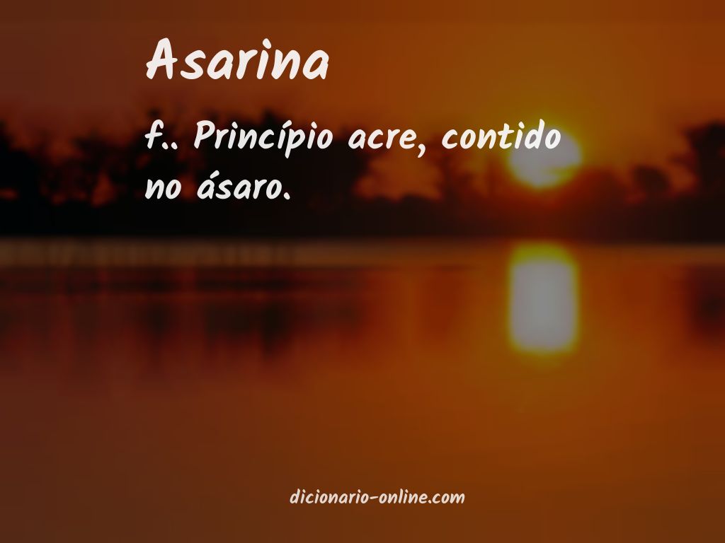 Significado de asarina