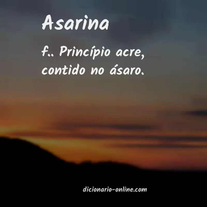 Significado de asarina