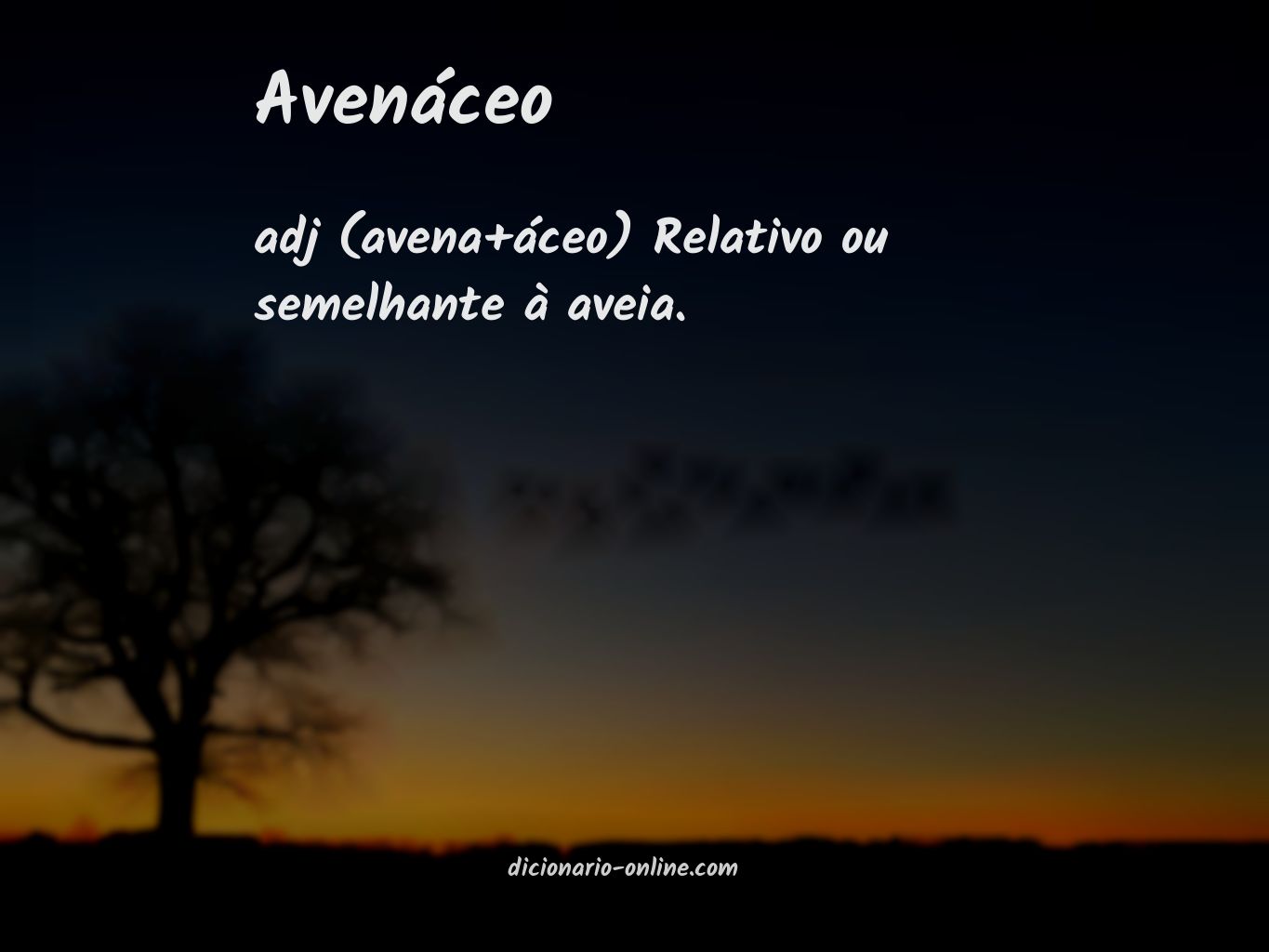 Significado de avenáceo