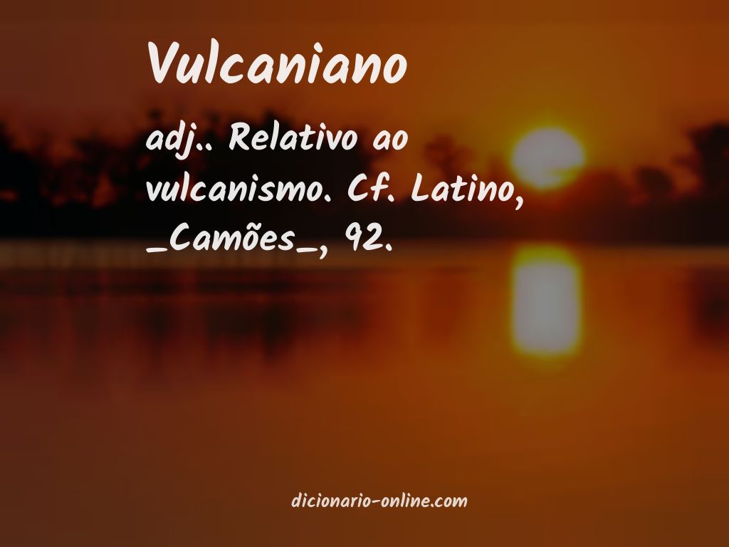 Significado de vulcaniano