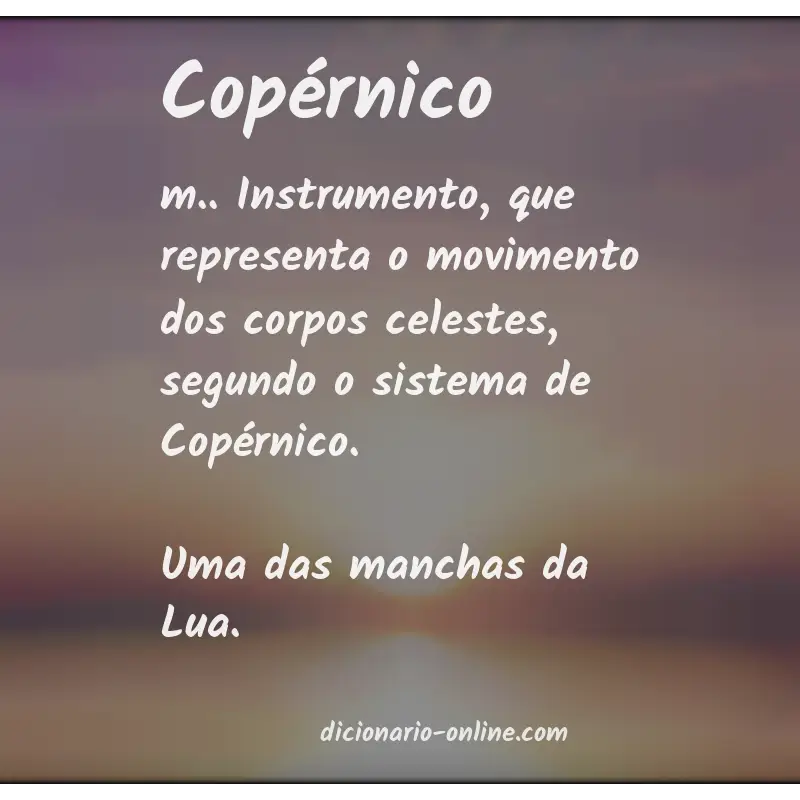 Significado de copérnico
