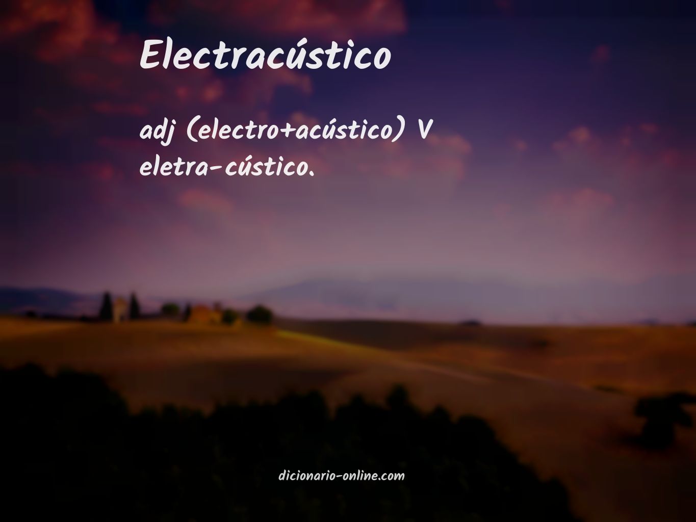 Significado de electracústico