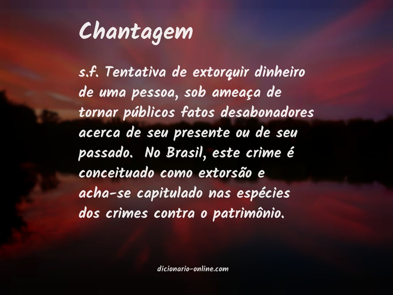 Significado de chantagem