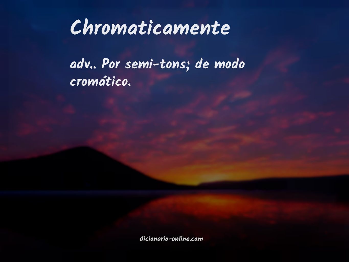 Significado de chromaticamente