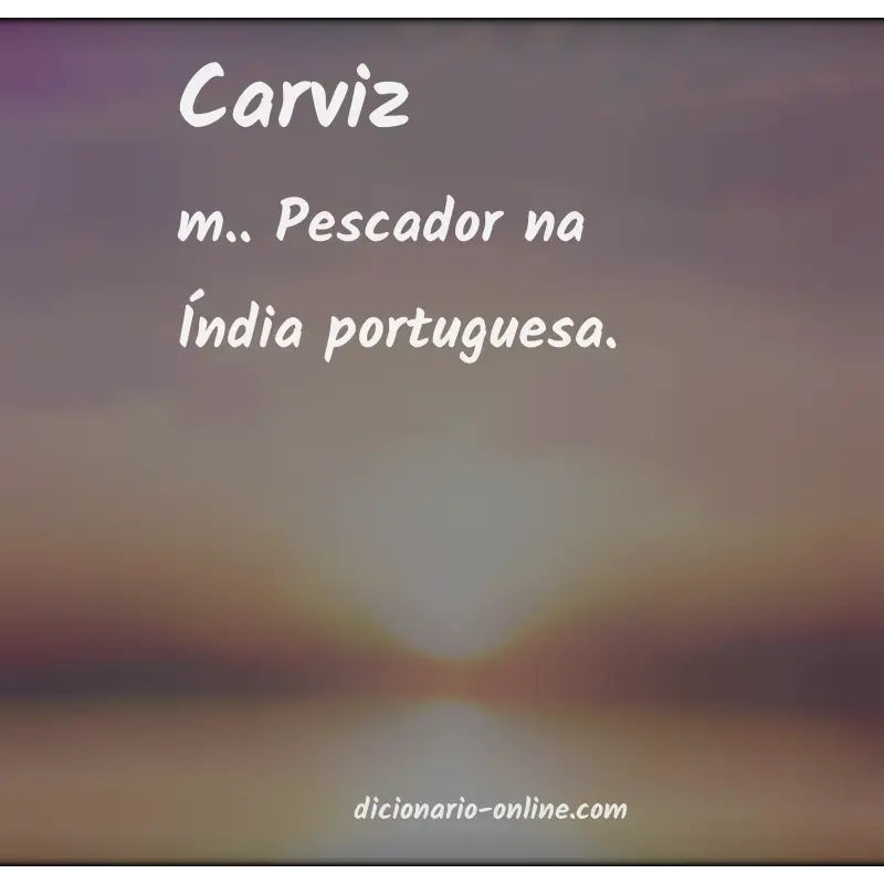 Significado de carviz