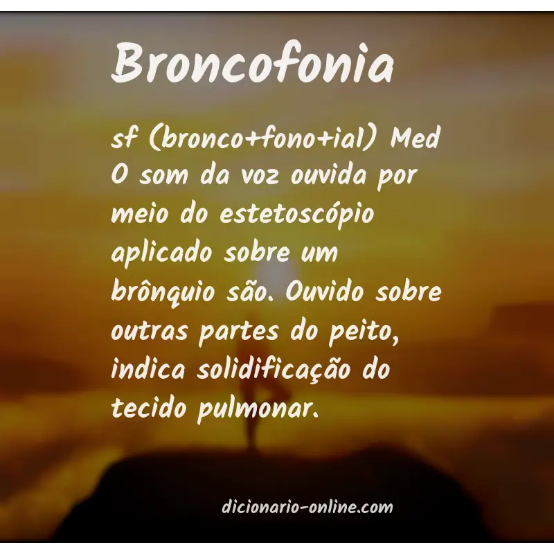 Significado de broncofonia