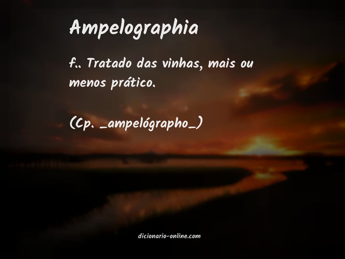 Significado de ampelographia