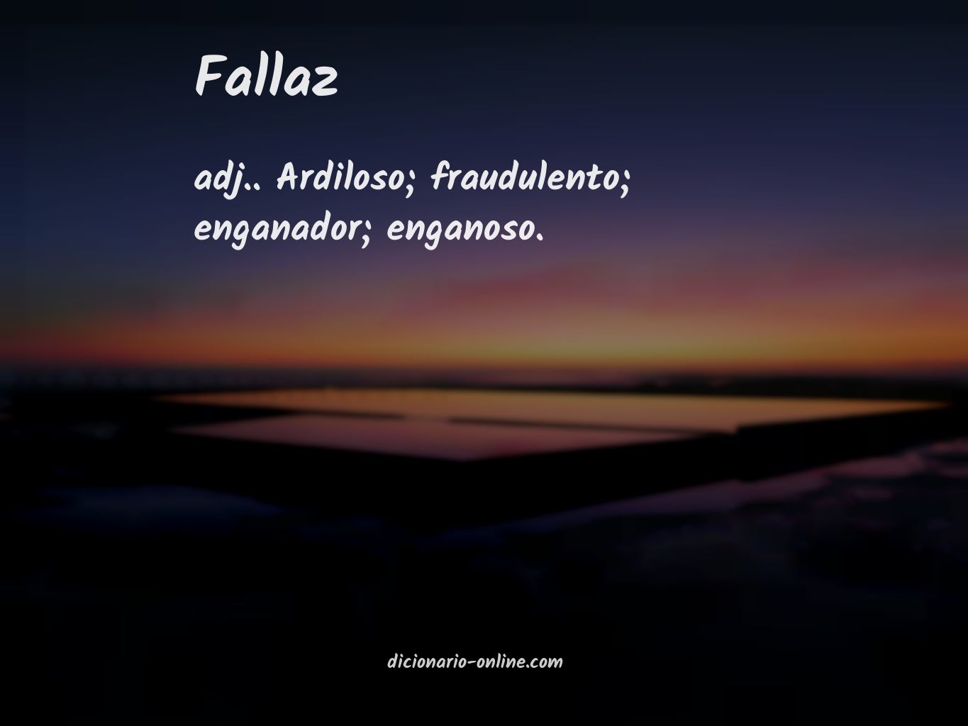 Significado de fallaz