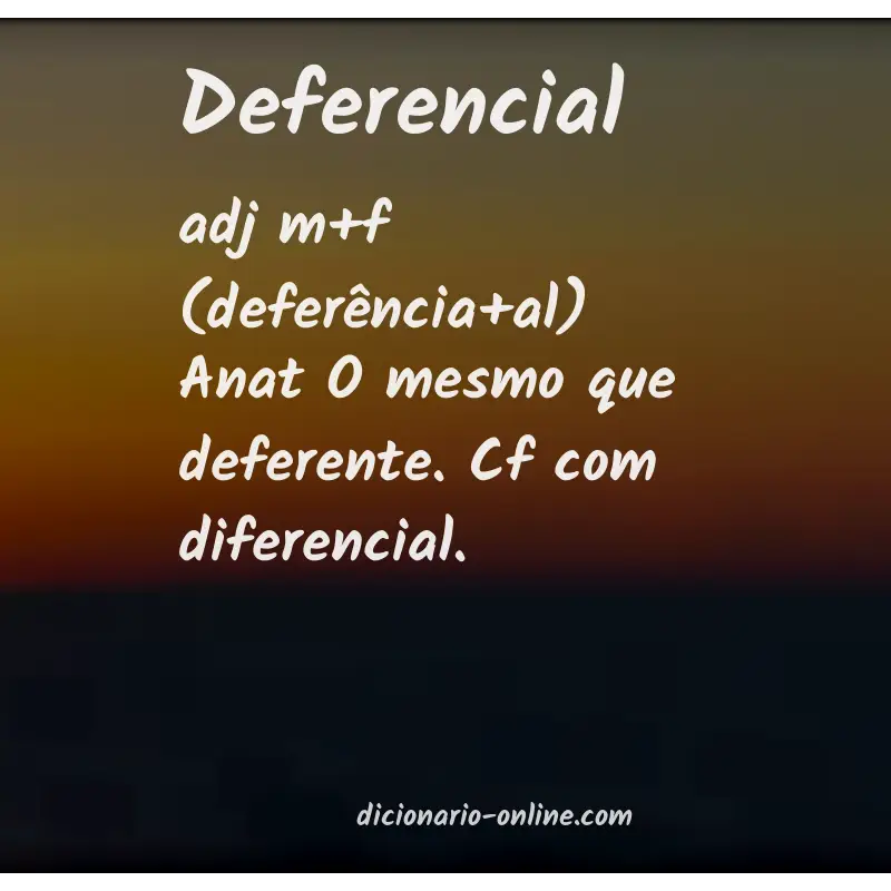 Significado de deferencial
