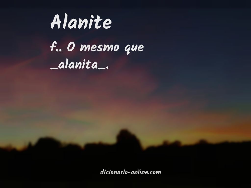 Significado de alanite