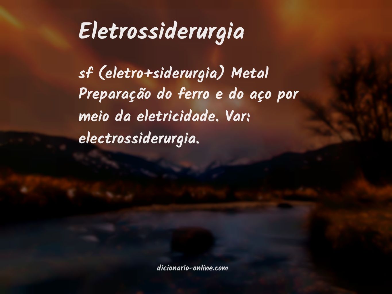 Significado de eletrossiderurgia