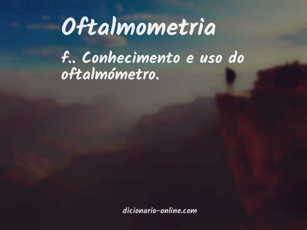 Significado de oftalmometria