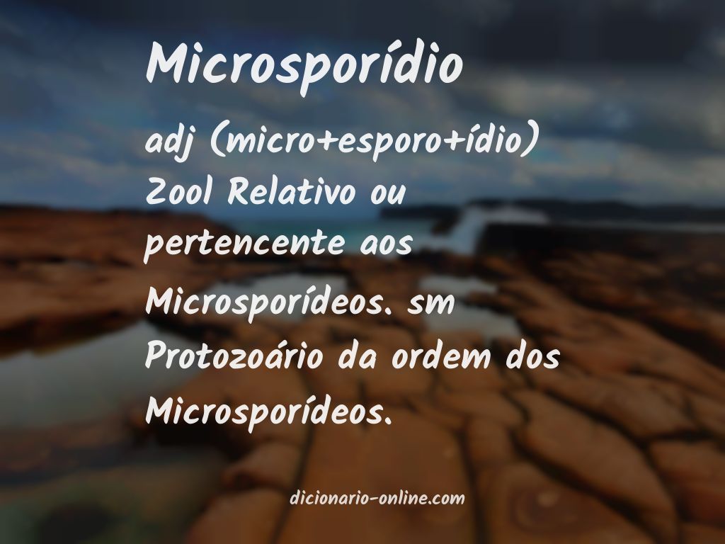 Significado de microsporídio