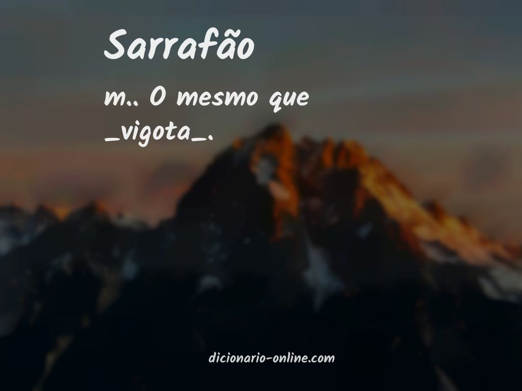 Significado de sarrafão