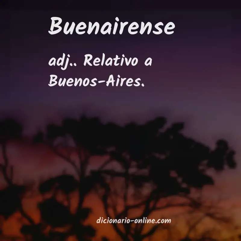 Significado de buenairense