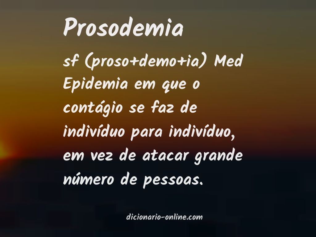 Significado de prosodemia