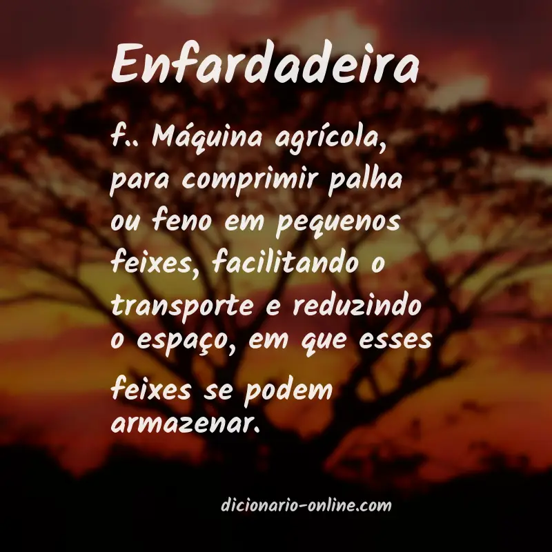 Significado de enfardadeira