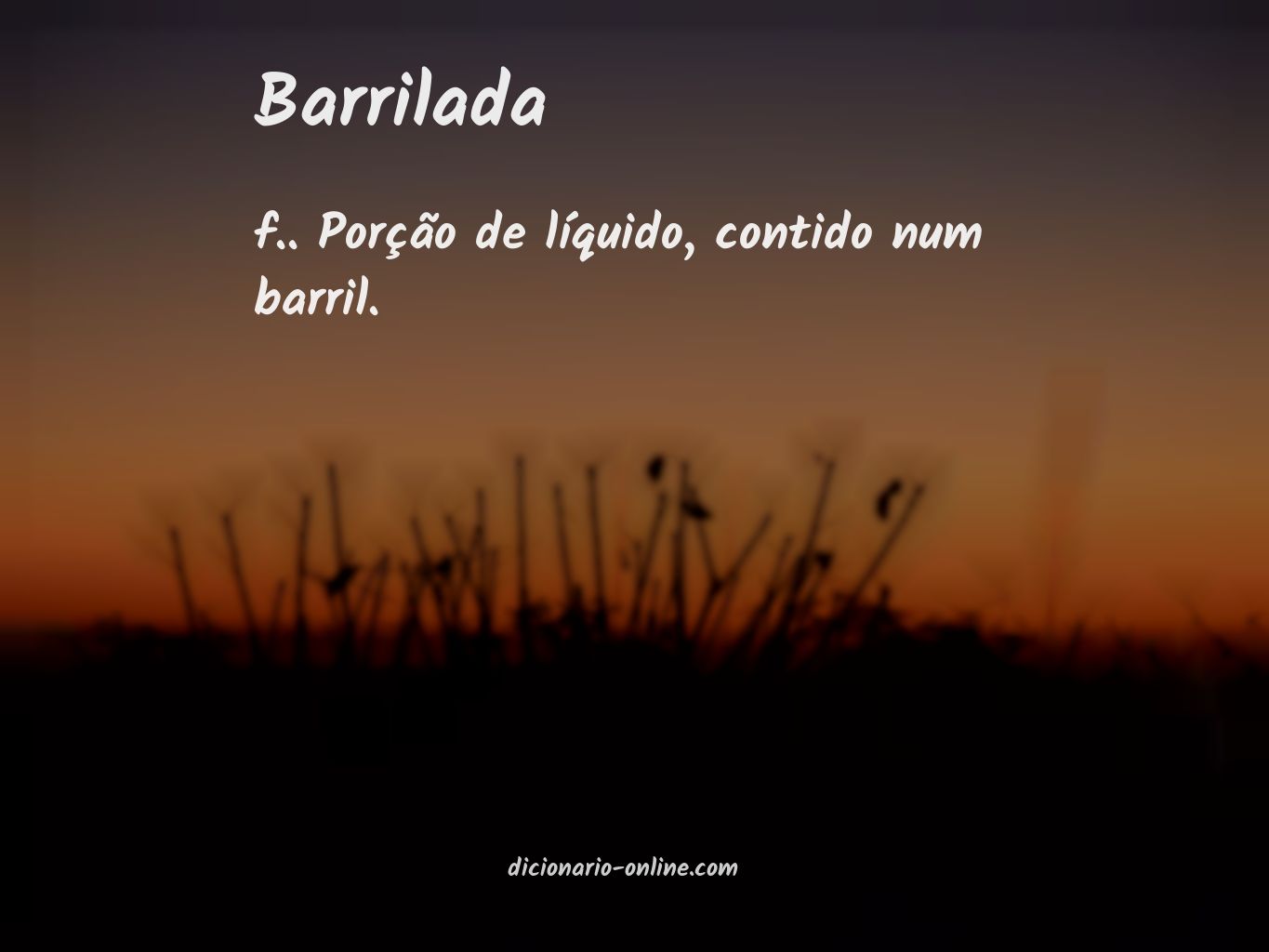 Significado de barrilada