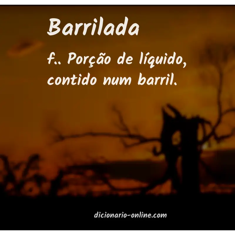 Significado de barrilada