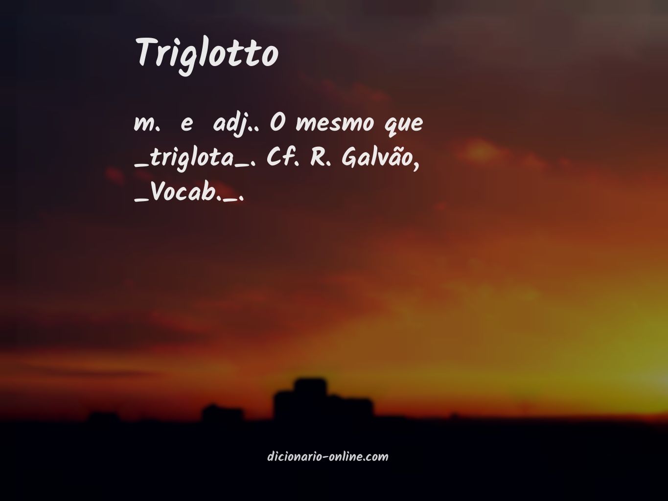 Significado de triglotto