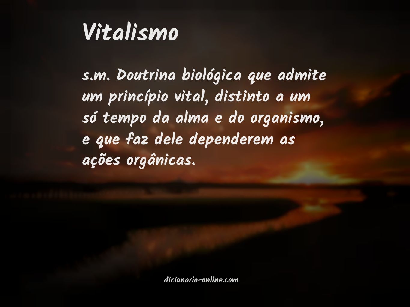 Significado de vitalismo