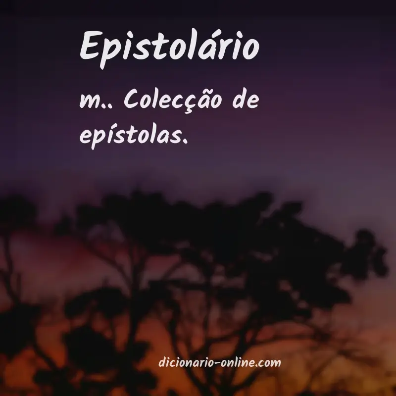Significado de epistolário