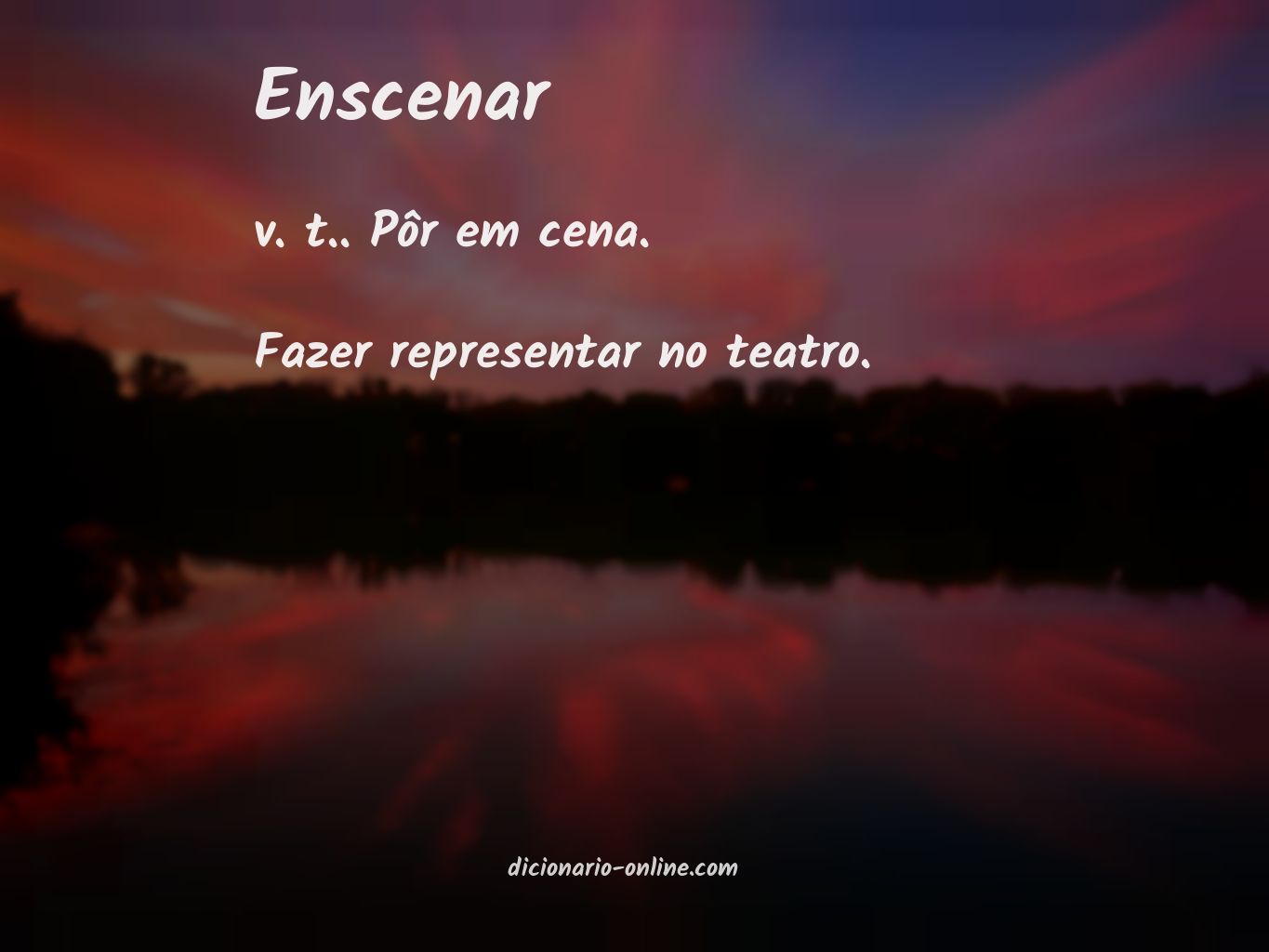 Significado de enscenar