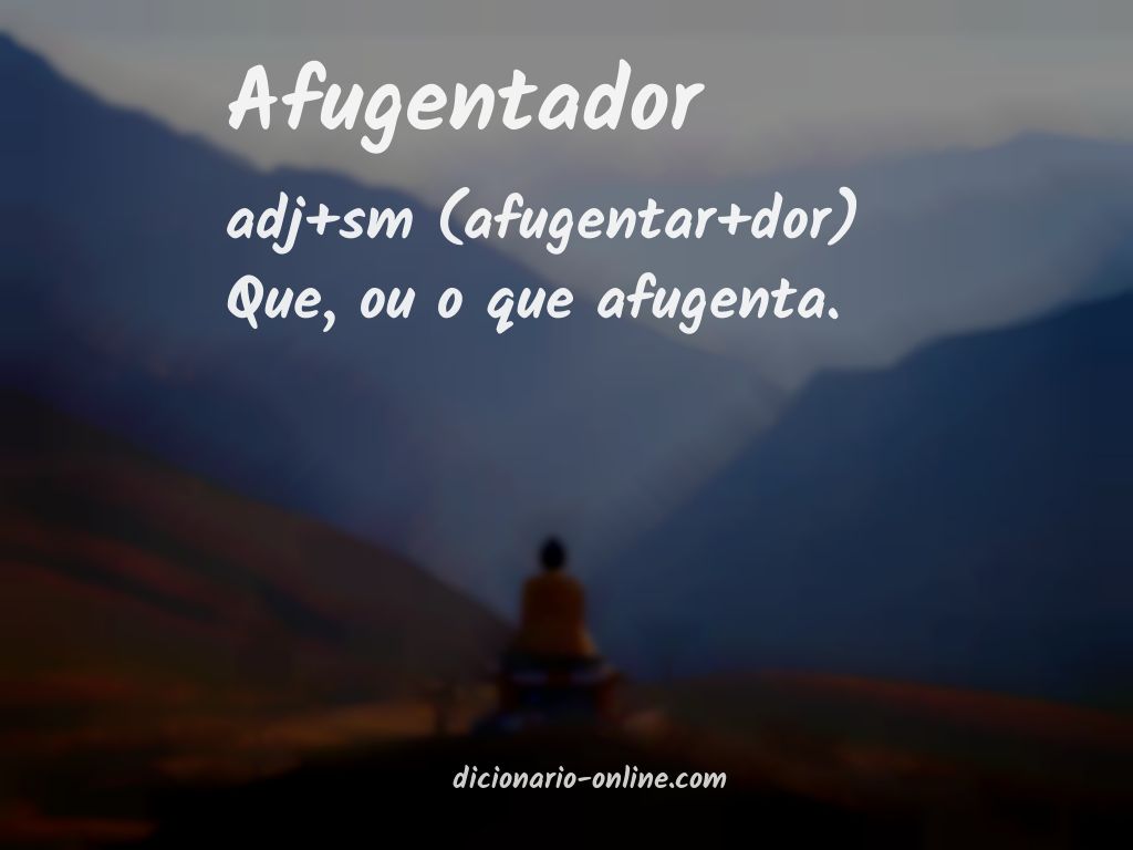 Significado de afugentador