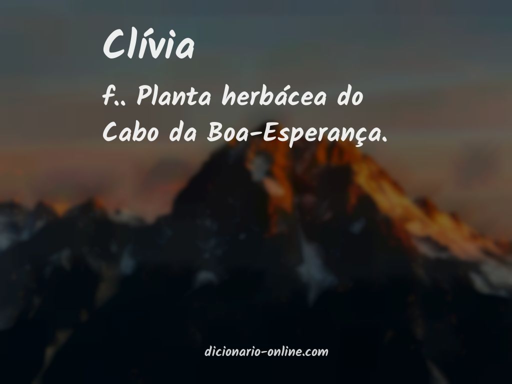 Significado de clívia